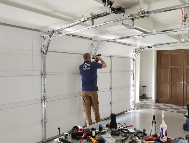 Melbourne Garage Door Repair certified technician performing precision garage door repair in Melbourne
