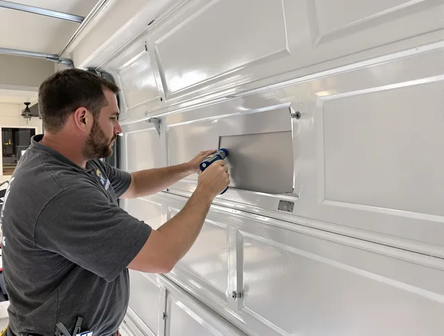 Garage door panel repair by Melbourne Garage Door Repair in Melbourne