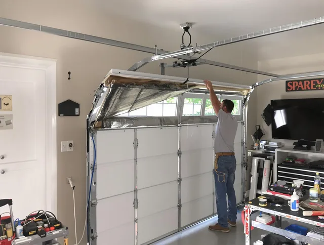 Garage door section replacement by Melbourne Garage Door Repair in Melbourne