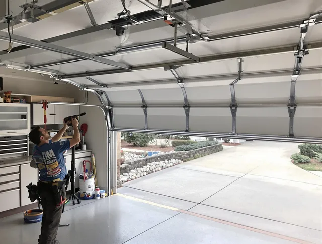 Garage door track repair service by Melbourne Garage Door Repair in Melbourne